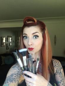 pin up passion makeup brush set