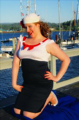 Pretty lady on the docks of Coos Bay, OR for a visit. 
