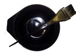 hair colour mixing bowl and brush